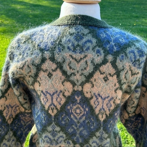Equorian Heritage Rare 70s Vintage Button Down Cardigan Sweater | Size Medium - Picture 5 of 9
